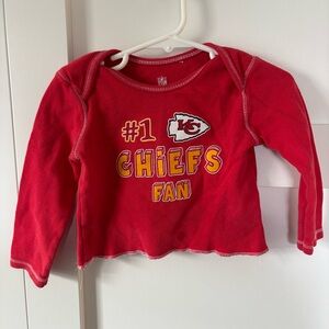 NFL Red Chiefs Kids Cropped Long Sleeve Tee